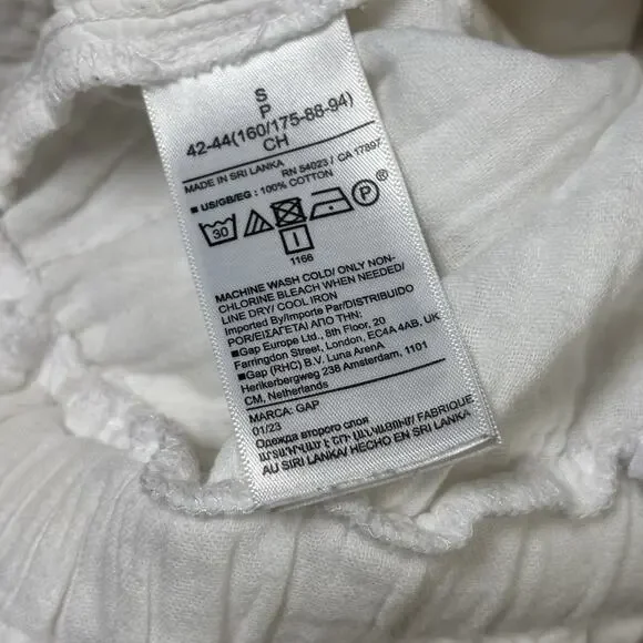 GAP WOMENS 100% Cotton White Gauze PO Shorts Fresh Drawstring Festival Summer - Picture 3 of 7
